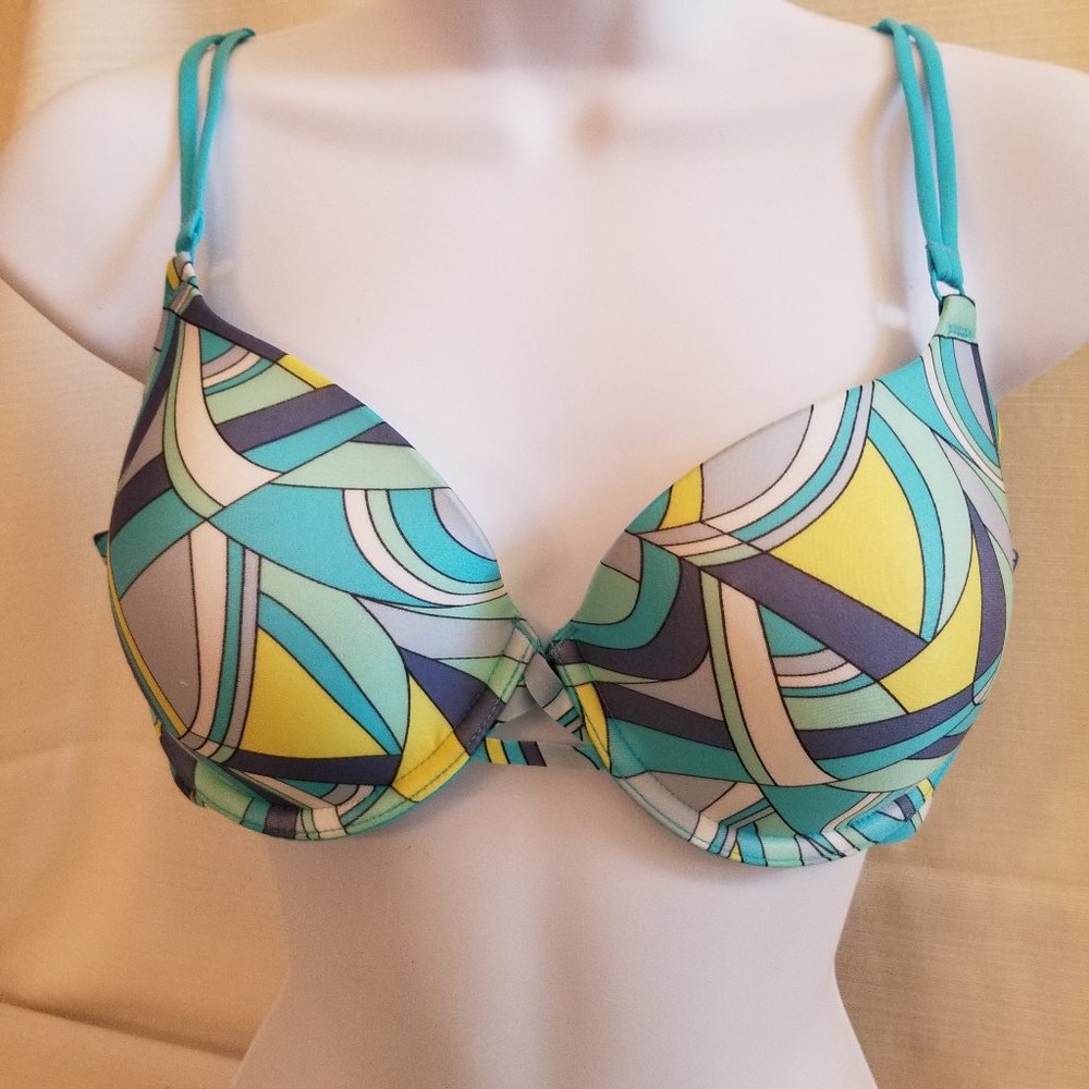 NEW Victoria Secret 38B Lined Shaping Multi-Colored Underwire Demi Bra